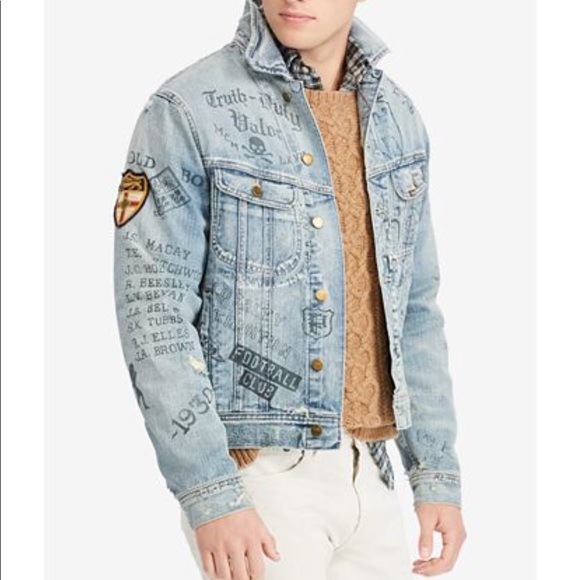 denim polo jacket